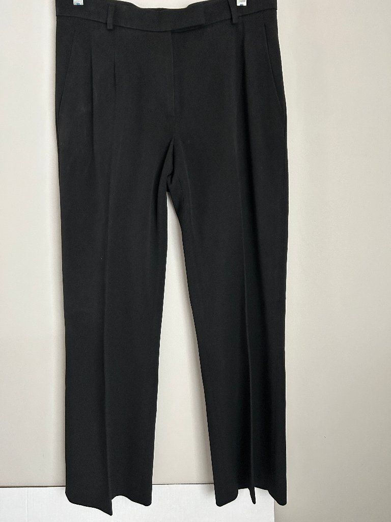 Maxmara Italy Weekend Black Trousers Pleated Pants Size 10 73136